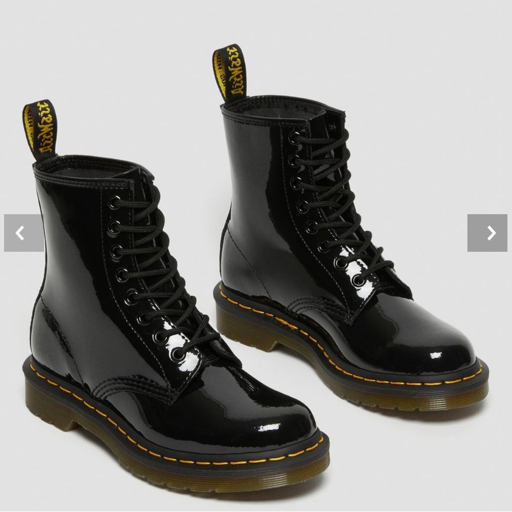 Dr. Martens patent leather boots , black smooth patent leather used once
